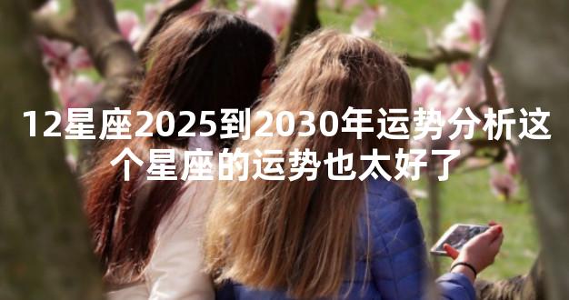 12星座2025到2030年运势分析这个星座的运势也太好了