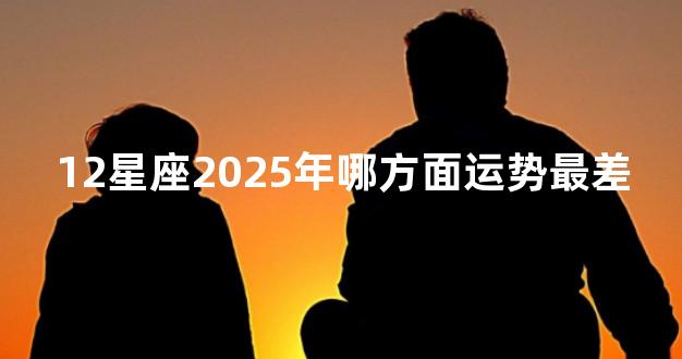 12星座2025年哪方面运势最差