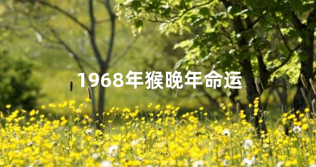 1968年猴晚年命运