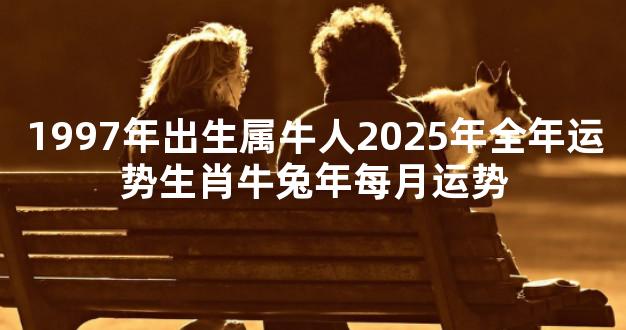 1997年出生属牛人2025年全年运势生肖牛兔年每月运势