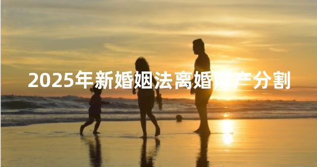 2025年新婚姻法离婚财产分割