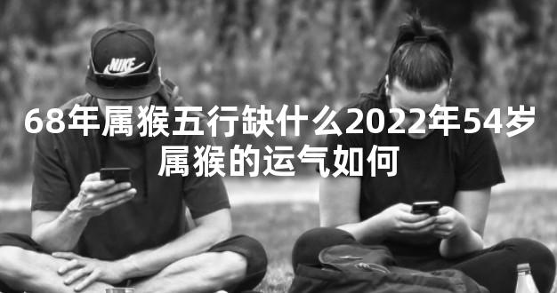 68年属猴五行缺什么2022年54岁属猴的运气如何