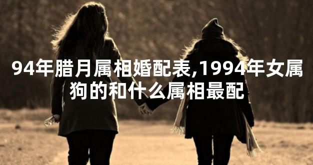 94年腊月属相婚配表,1994年女属狗的和什么属相最配