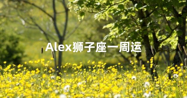 Alex狮子座一周运