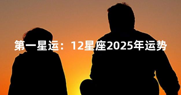 第一星运：12星座2025年运势